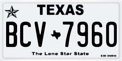 TX license plate BCV7960