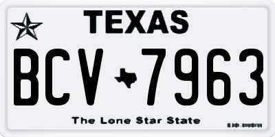 TX license plate BCV7963