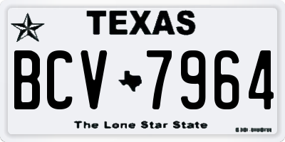 TX license plate BCV7964