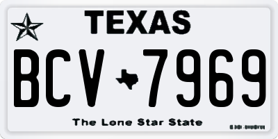 TX license plate BCV7969