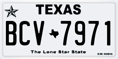 TX license plate BCV7971