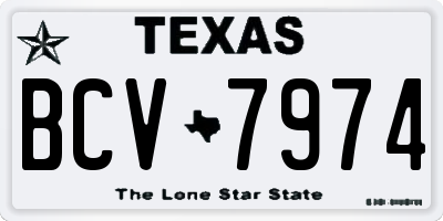 TX license plate BCV7974
