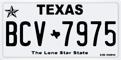 TX license plate BCV7975