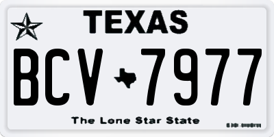 TX license plate BCV7977