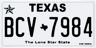 TX license plate BCV7984