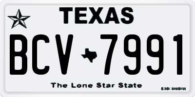 TX license plate BCV7991