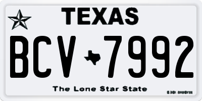 TX license plate BCV7992