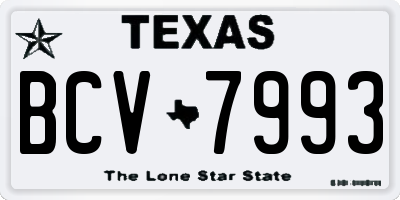 TX license plate BCV7993