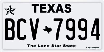 TX license plate BCV7994