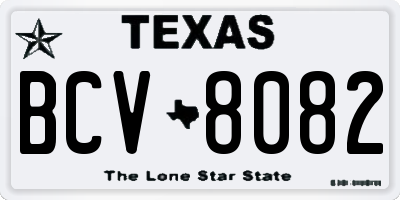 TX license plate BCV8082