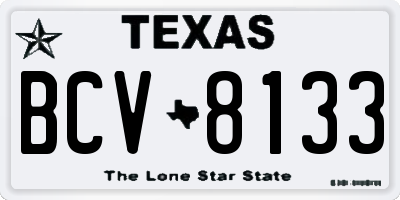 TX license plate BCV8133
