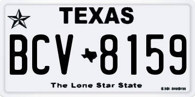 TX license plate BCV8159