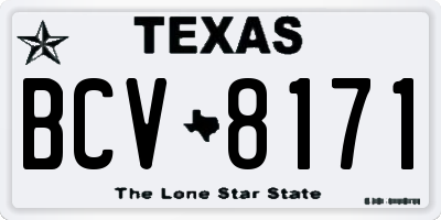 TX license plate BCV8171