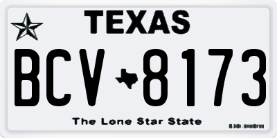 TX license plate BCV8173