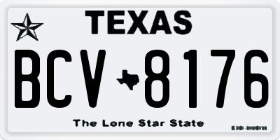 TX license plate BCV8176
