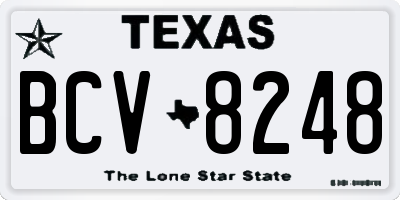 TX license plate BCV8248