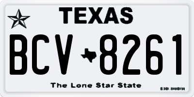 TX license plate BCV8261