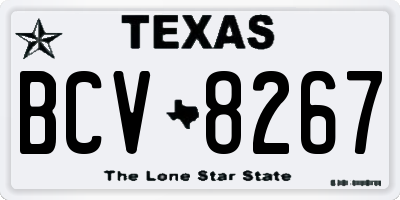 TX license plate BCV8267