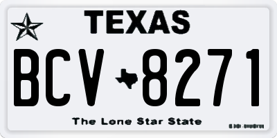 TX license plate BCV8271