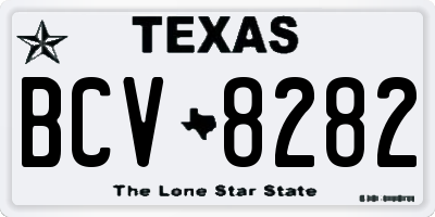 TX license plate BCV8282