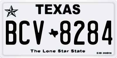 TX license plate BCV8284
