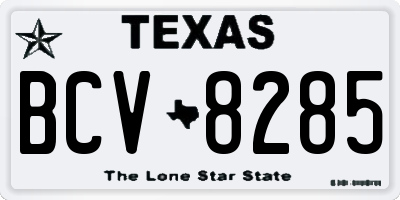 TX license plate BCV8285