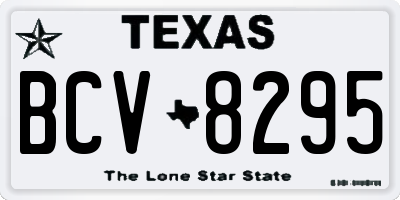 TX license plate BCV8295