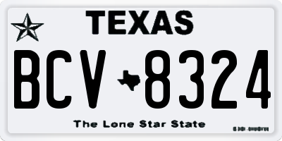 TX license plate BCV8324