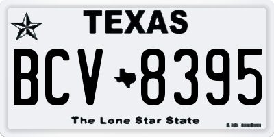 TX license plate BCV8395