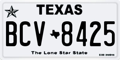 TX license plate BCV8425