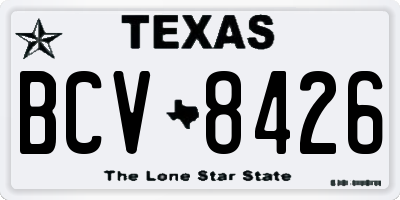 TX license plate BCV8426