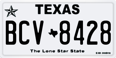 TX license plate BCV8428