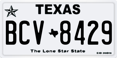 TX license plate BCV8429