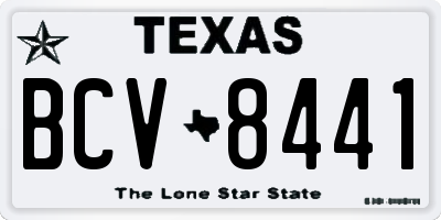 TX license plate BCV8441