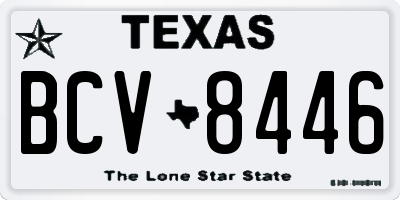 TX license plate BCV8446