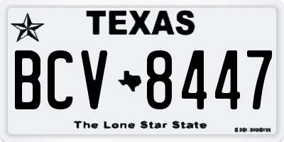 TX license plate BCV8447