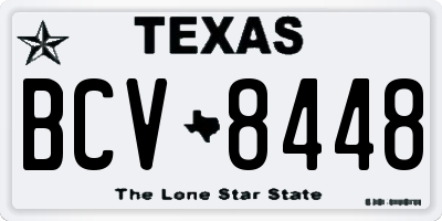 TX license plate BCV8448