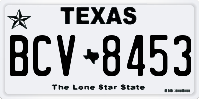 TX license plate BCV8453