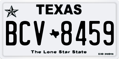 TX license plate BCV8459