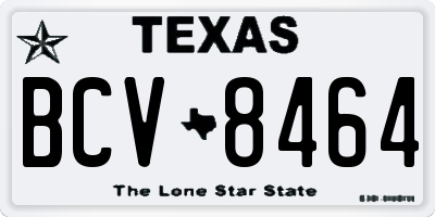 TX license plate BCV8464