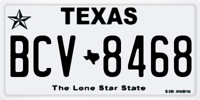 TX license plate BCV8468