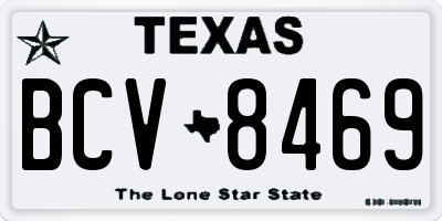 TX license plate BCV8469