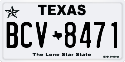 TX license plate BCV8471