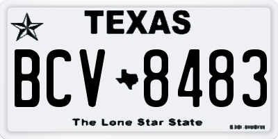 TX license plate BCV8483
