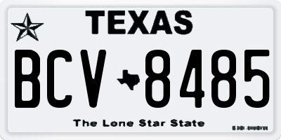 TX license plate BCV8485