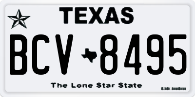 TX license plate BCV8495