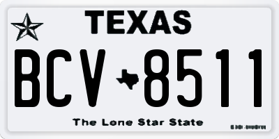 TX license plate BCV8511