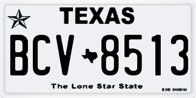 TX license plate BCV8513
