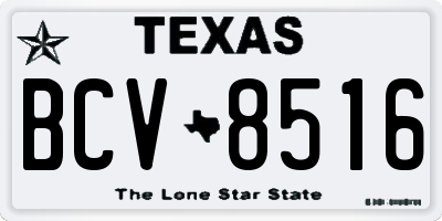 TX license plate BCV8516