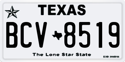 TX license plate BCV8519